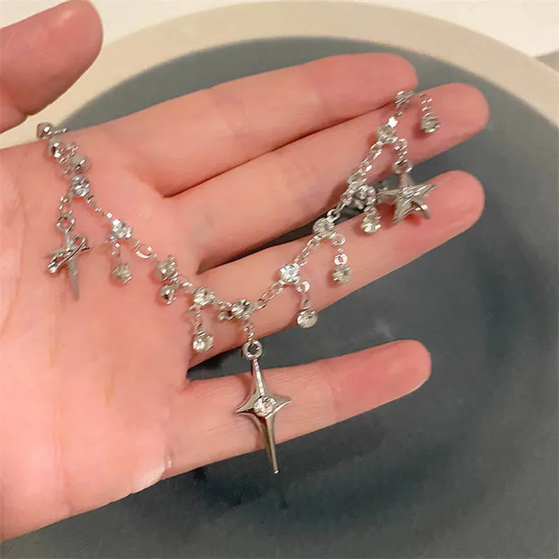 Crystal Tassel Necklace