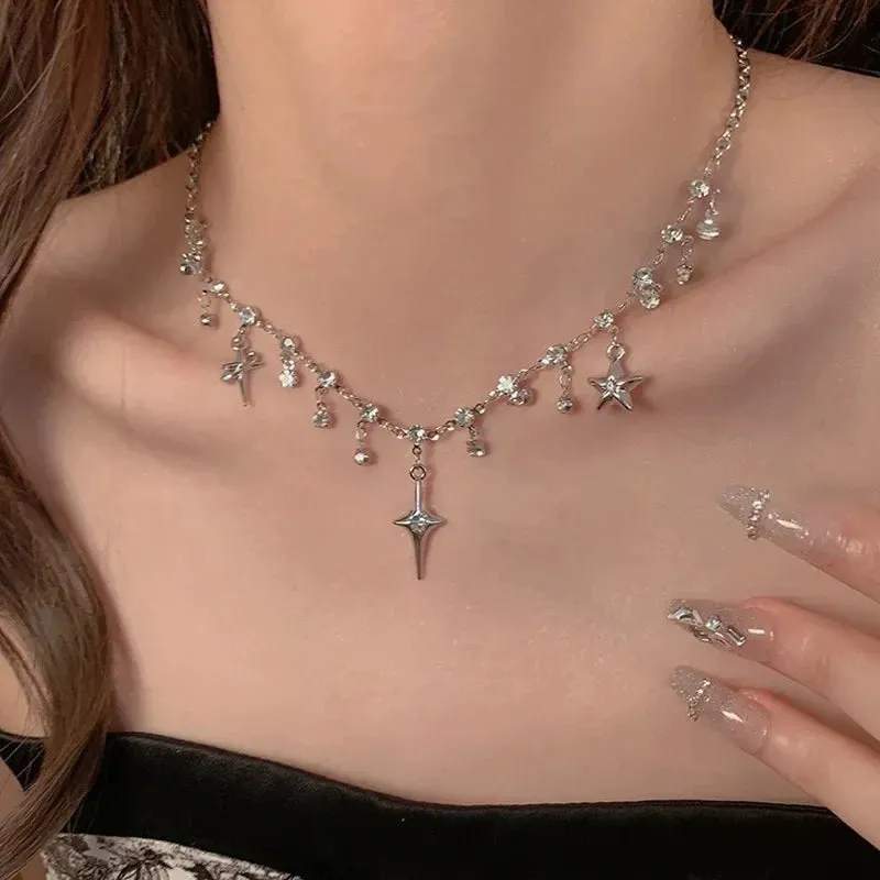 Crystal Tassel Necklace
