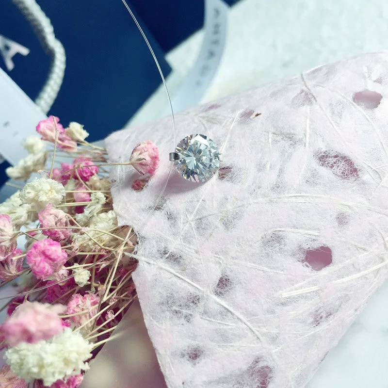 Crystal Zircon Charm Pendant Necklace