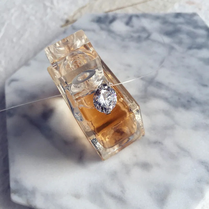 Crystal Zircon Charm Pendant Necklace