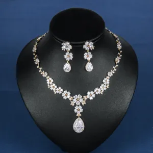 Cubic Zirconia Wedding Jewelry Sets Necklaces For Girls