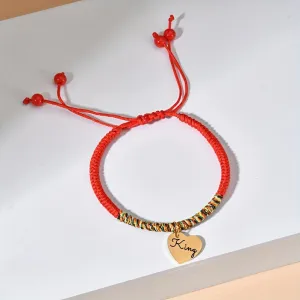 Customizable Braided Rope Bracelets with Names