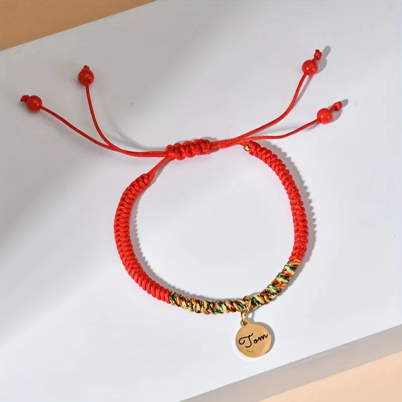 Customizable Braided Rope Bracelets with Names