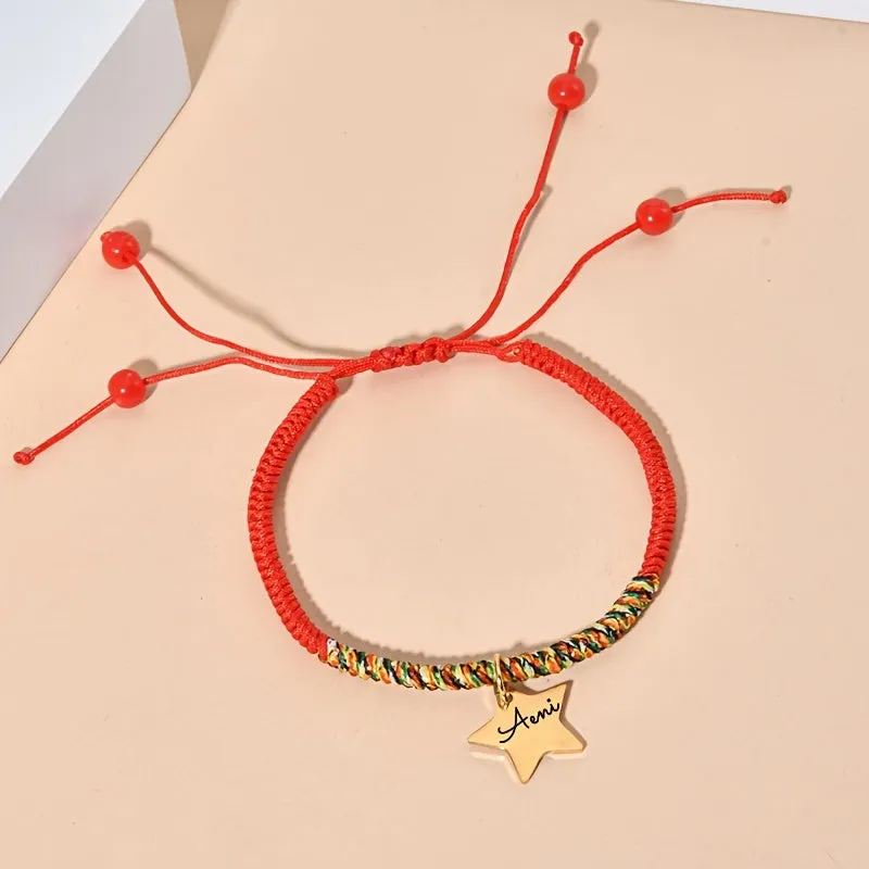 Customizable Braided Rope Bracelets with Names