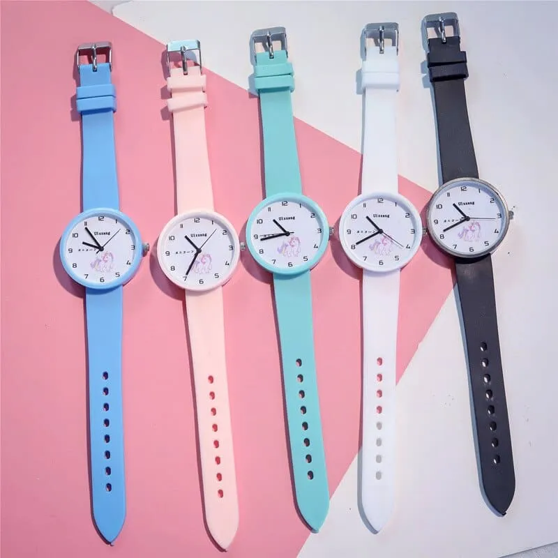 Cute UnicornPatterned Quartz Wristwatches