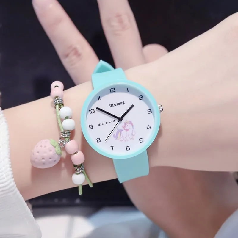 Cute UnicornPatterned Quartz Wristwatches