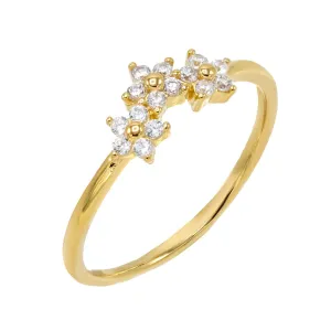 CZ Flower Cluster Ring