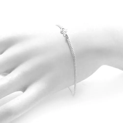 Dainty Sterling Silver Thin Cuban Link Bracelet/Anklet 2mm (050 Gauge)