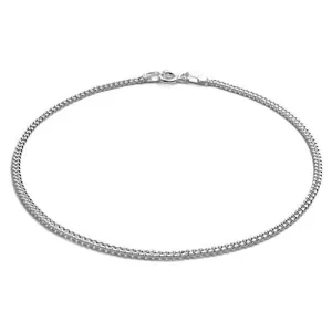 Dainty Sterling Silver Thin Cuban Link Bracelet/Anklet 2mm (050 Gauge)