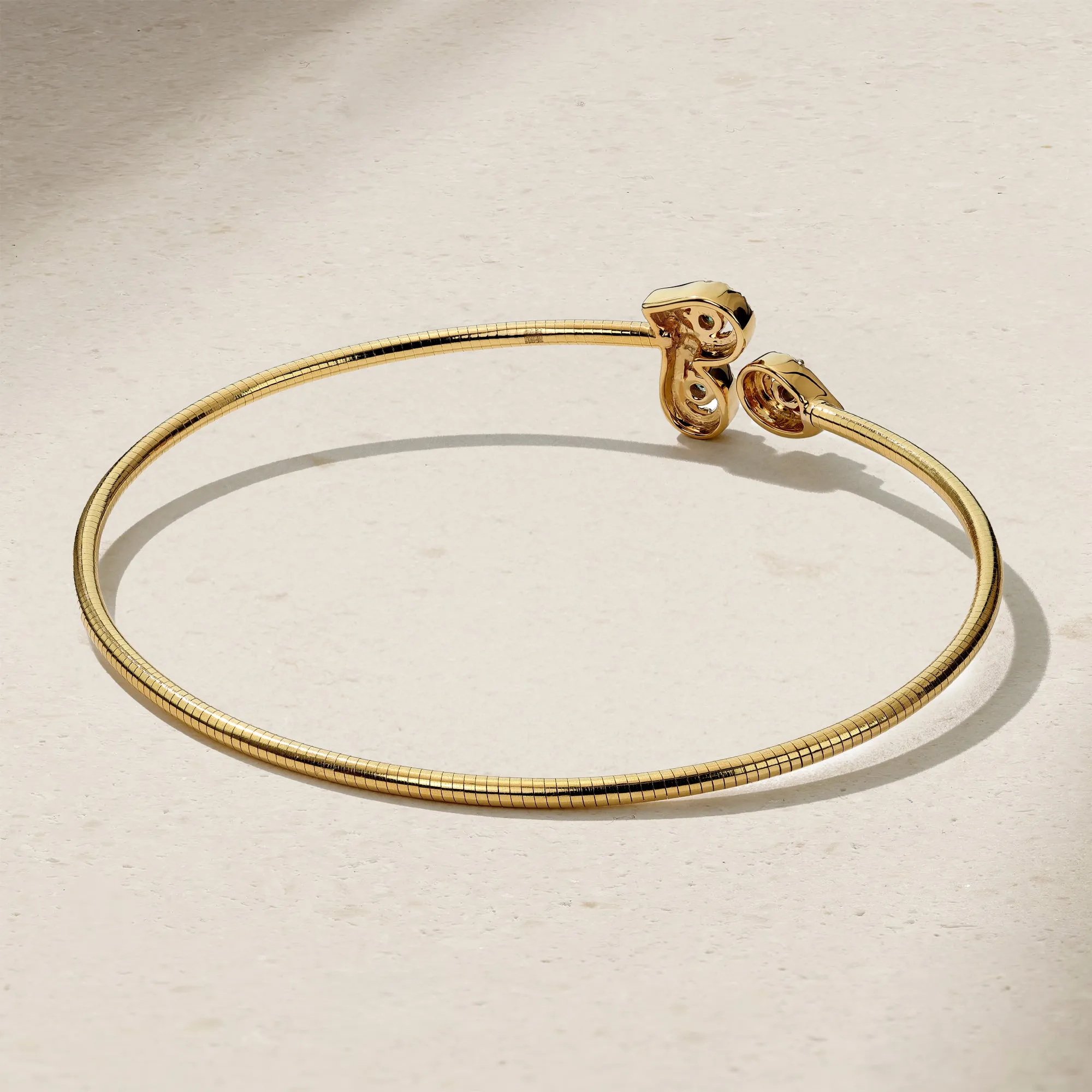 Dewdrop Alexandrite and Diamond Flex Bangle