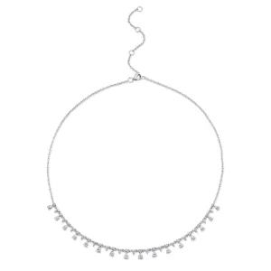 Diamond 14Kt White Gold 2.12Ct Drop Necklace