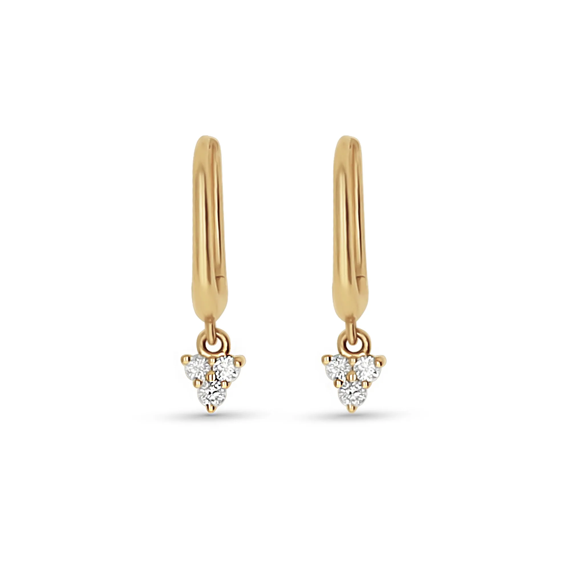 Diamond Charm Hoops