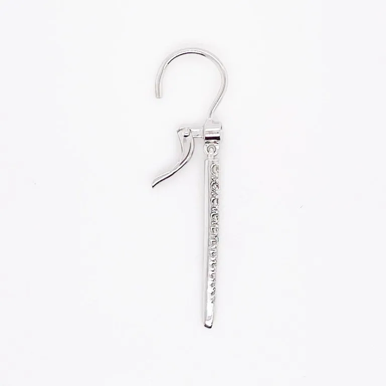 Diamond Line Dangle Earrings