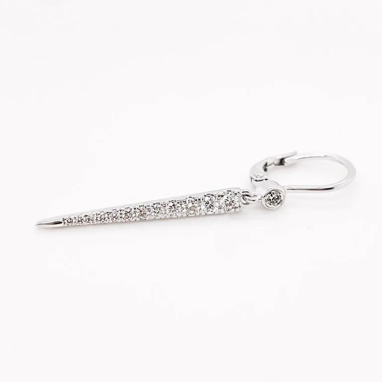 Diamond Line Dangle Earrings