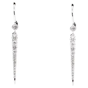 Diamond Line Dangle Earrings