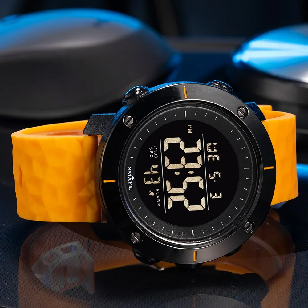 Digital Watch SMAEL Men Sports Watch Alarm Stop Watches Waterproof Multifunction Outdoor Wristwatch Male Army Relogio Masculino