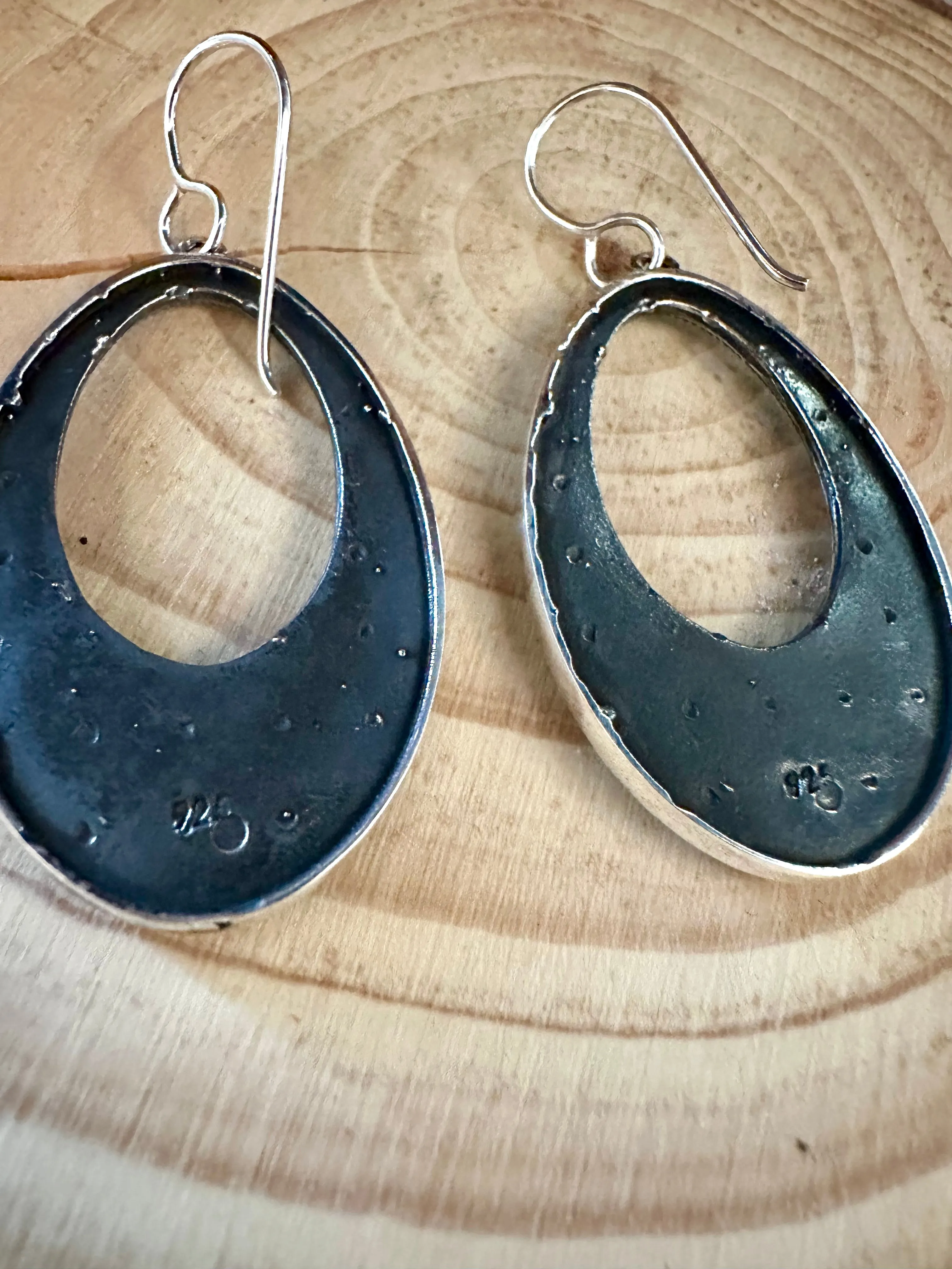 DISCO TURQUOISE Mexican Sterling Silver Earrings