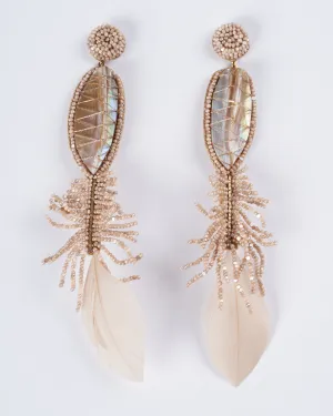 dishani earrings - cream