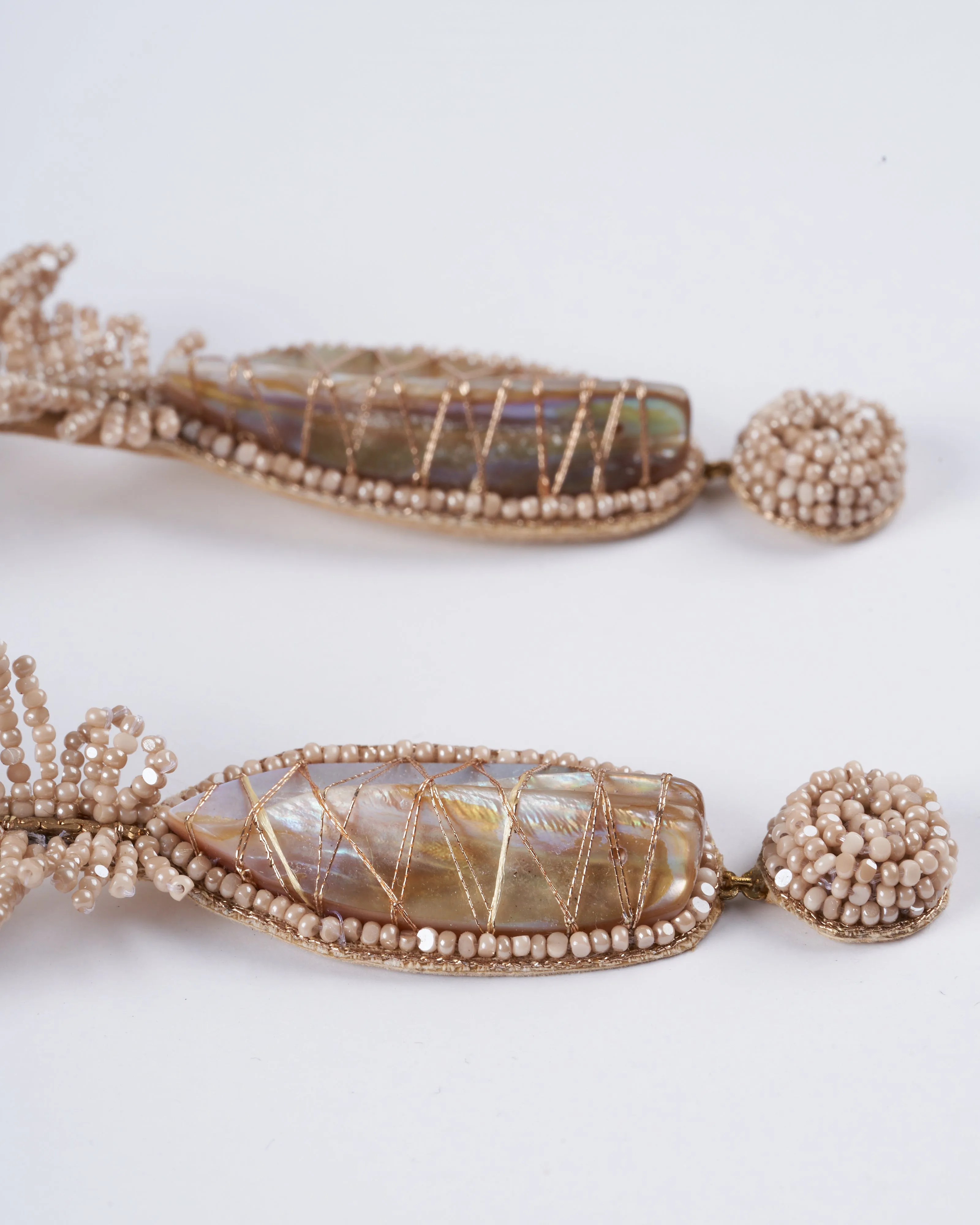 dishani earrings - cream