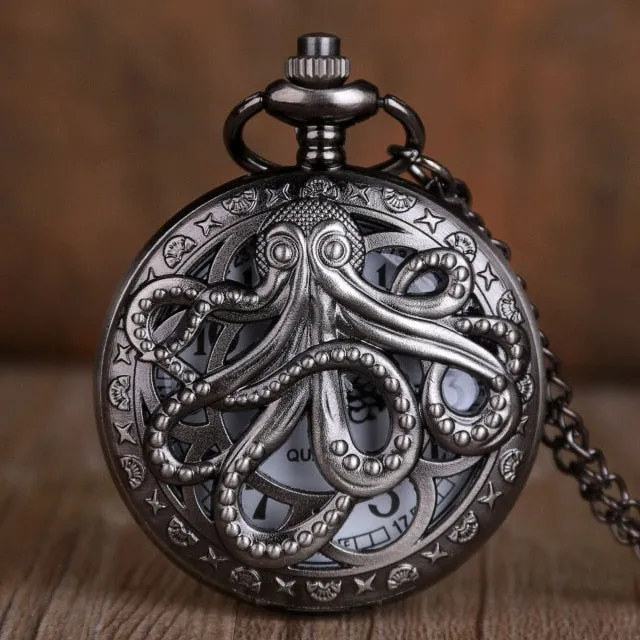 Doctor Who Theme Eye Pattern Hunter Quartz Pocket Watch Vintage Necklace Chain Retro Fob Watch Men Pendant Women Clock Best Gift