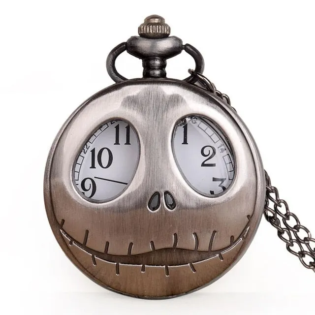 Doctor Who Theme Eye Pattern Hunter Quartz Pocket Watch Vintage Necklace Chain Retro Fob Watch Men Pendant Women Clock Best Gift