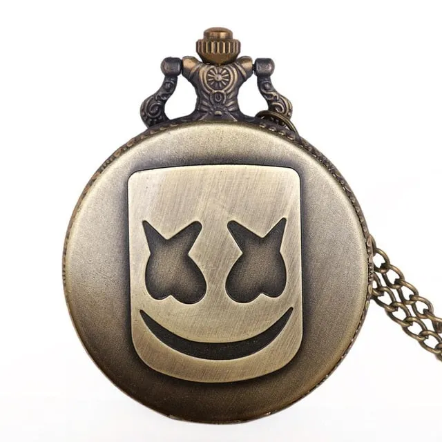 Doctor Who Theme Eye Pattern Hunter Quartz Pocket Watch Vintage Necklace Chain Retro Fob Watch Men Pendant Women Clock Best Gift