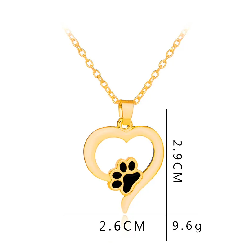 Dog Paw Print Necklace Always In My Heart Pendant Necklace