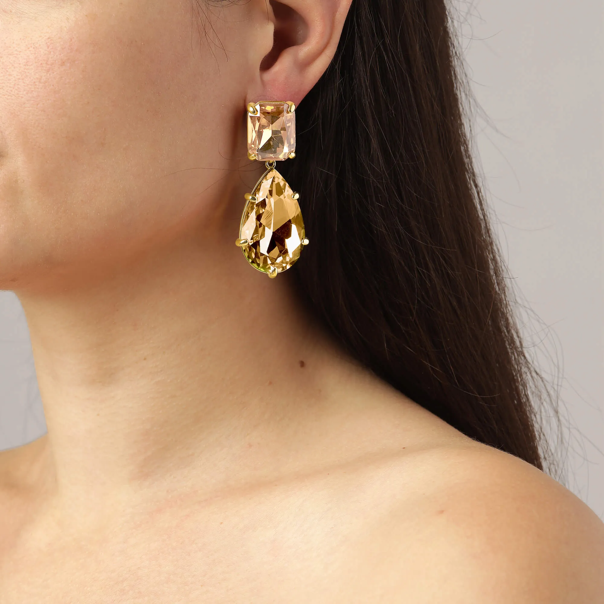 Dyrberg Kern Golari Gold Drop Earrings - Golden
