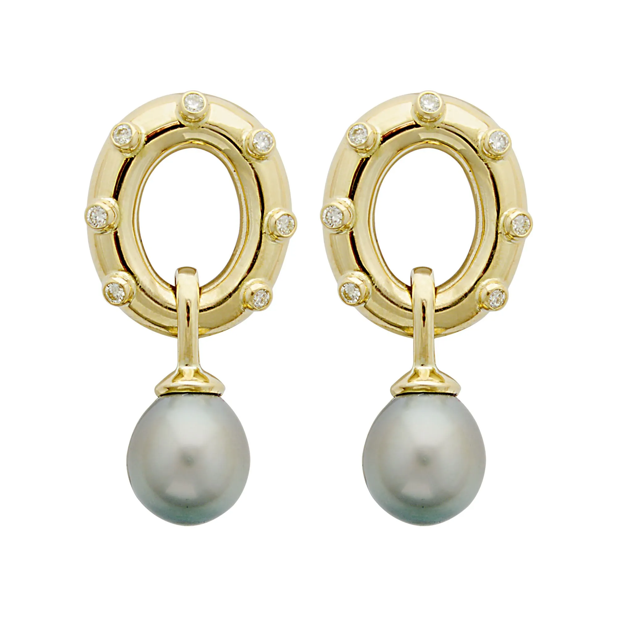 Earrings- South Sea Pearl And Diamond (1967B)