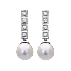 Earrings-South Sea Pearl and Diamond