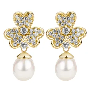 Earrings -south Sea Pearl And Diamond