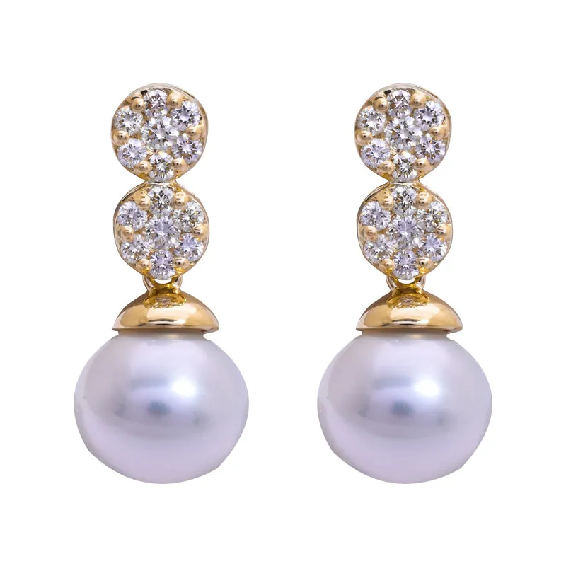 Earrings- South Sea Pearl and Diamond