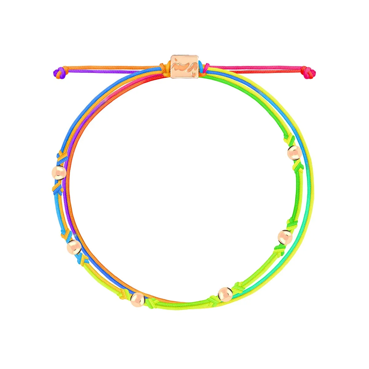 Eight-‌Ball rainbow Cord Bracelet