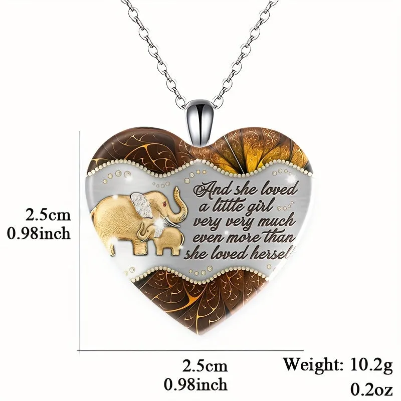 Elephant Pattern Pendant Necklace Hip hop Jewelry Gift