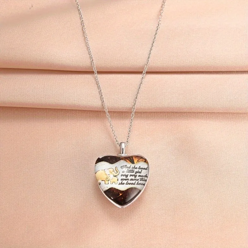 Elephant Pattern Pendant Necklace Hip hop Jewelry Gift