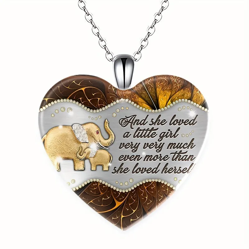 Elephant Pattern Pendant Necklace Hip hop Jewelry Gift