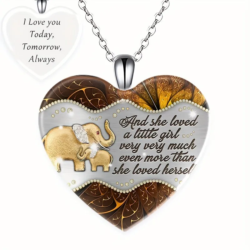 Elephant Pattern Pendant Necklace Hip hop Jewelry Gift