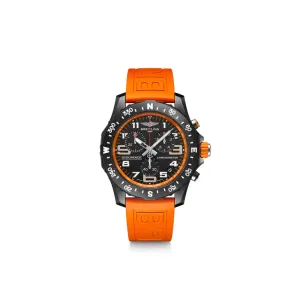 Endurance Pro Chrono B82 Black Breitlight Case Crwn Orange Rubber DIVER PRO III Strap