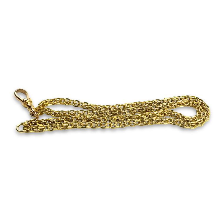 Estate 14K Yellow Double Strand Braided Link Bracelet