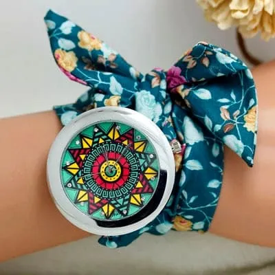 Ethnic Floral Watches With Wristbands