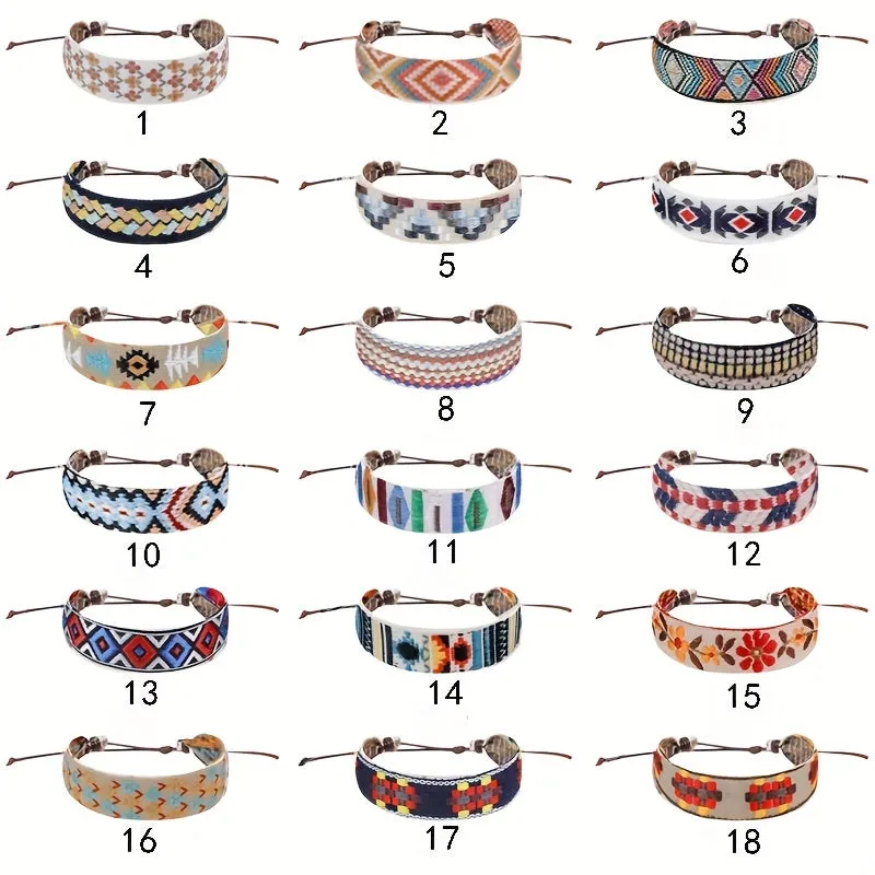 Ethnic Style Bohemian Bracelet Retro Fabric Hand Rope