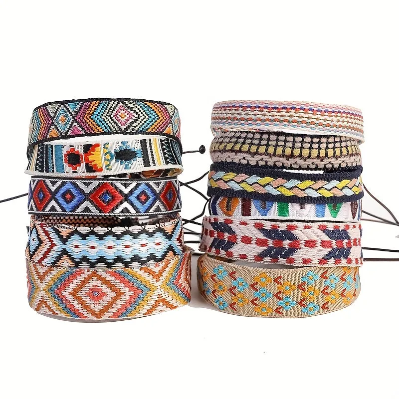 Ethnic Style Bohemian Bracelet Retro Fabric Hand Rope