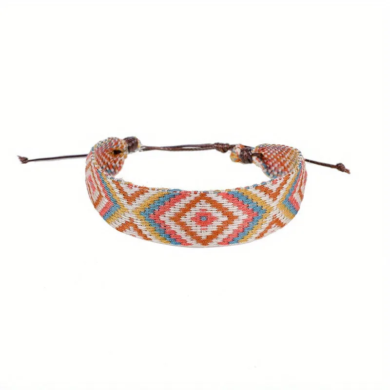 Ethnic Style Bohemian Bracelet Retro Fabric Hand Rope