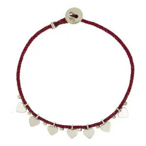 Everyday Love Bracelet in Silver and Red