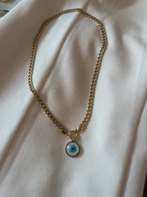 Evil eye Cuban Necklace