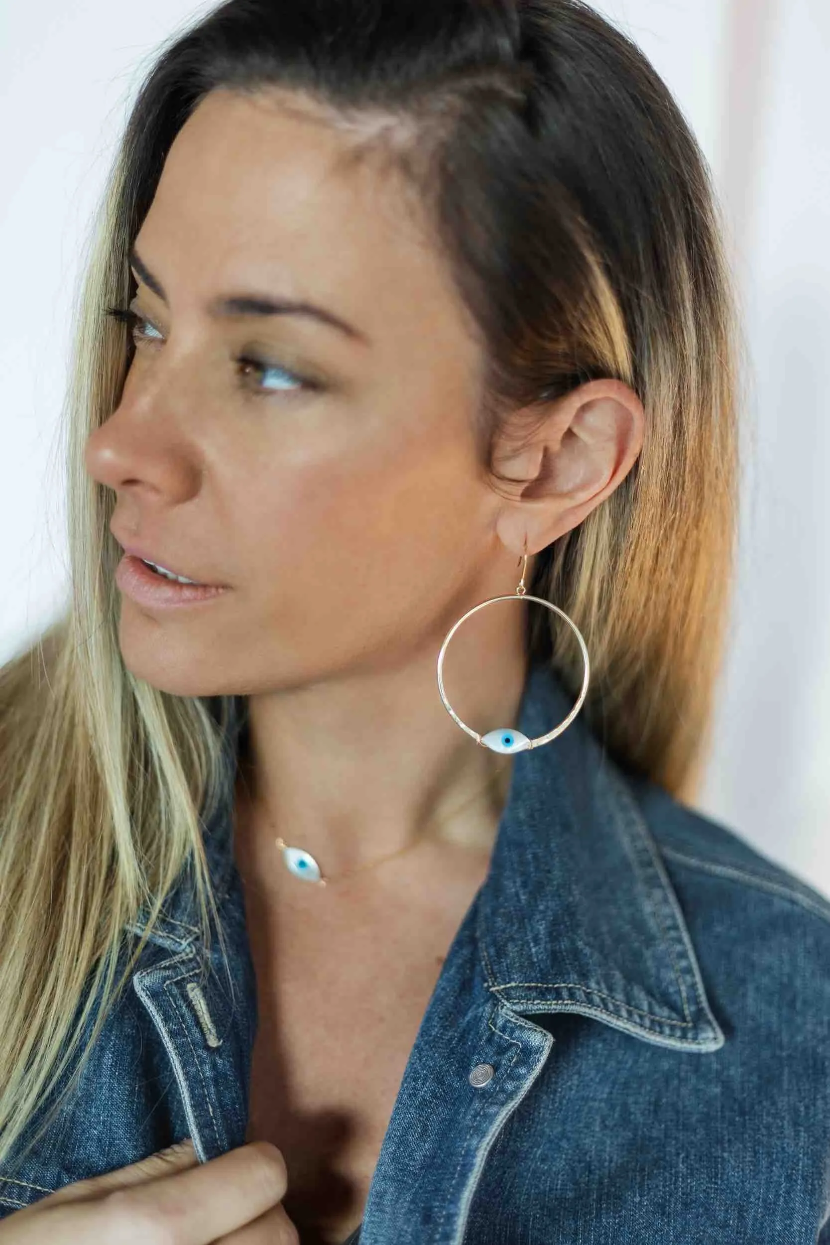 Evil Eye Protect Your Peace Earrings