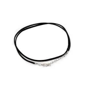 Faux EcoLeather Pendant Cord -  2.5mm x 55cm - Black A001