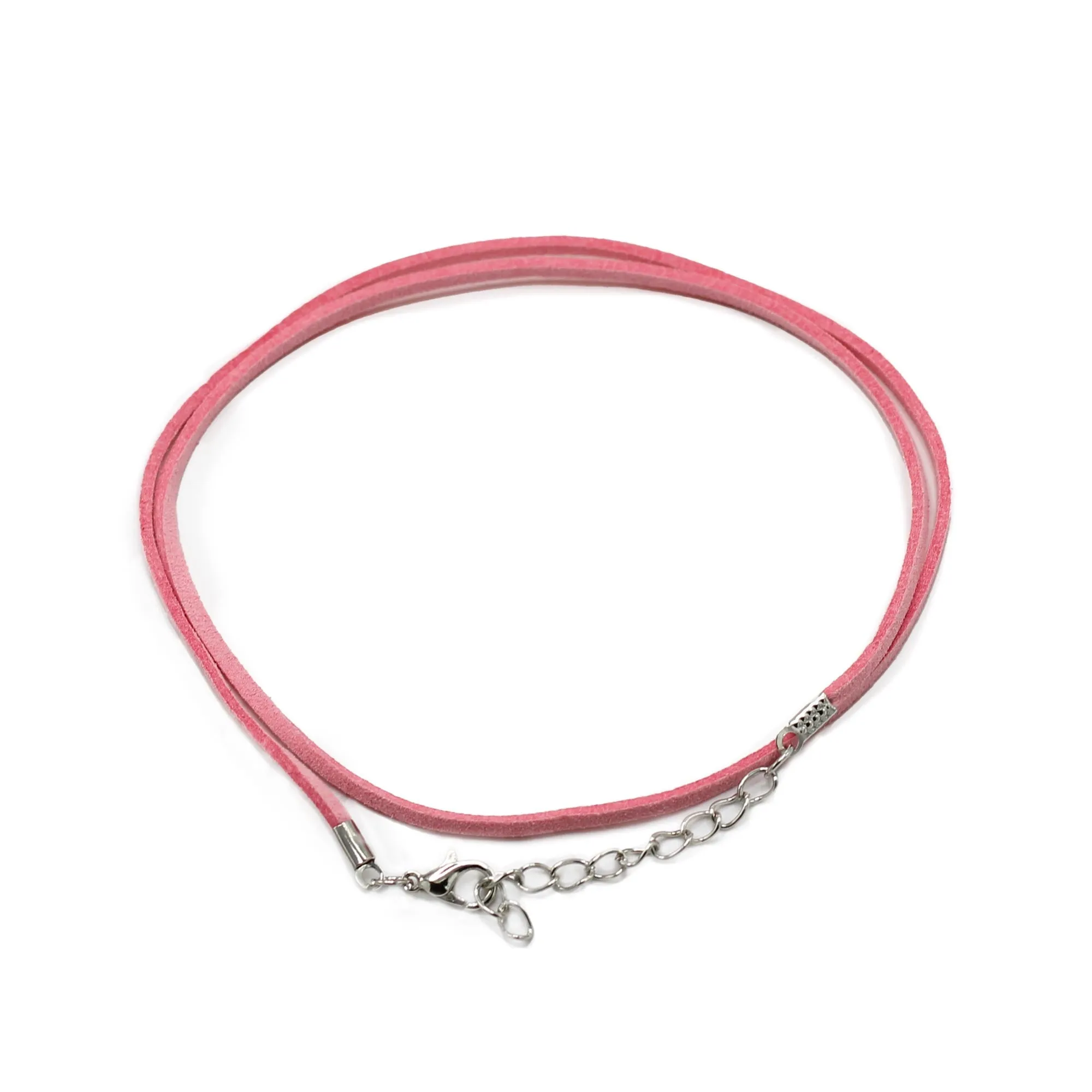 Faux EcoLeather Pendant Cord -  2.5mm x 55cm - Pink A064