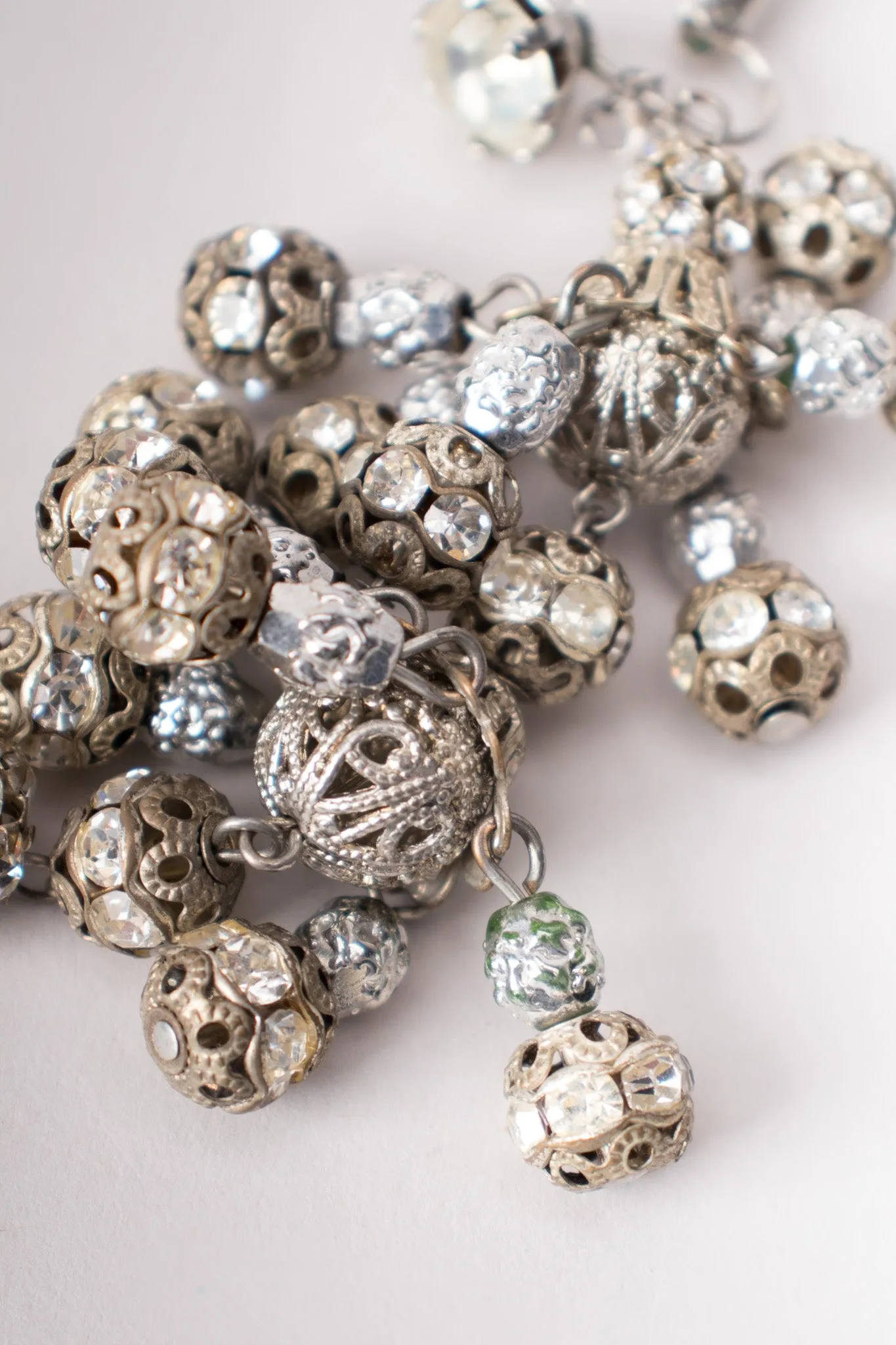Filigree Bead Chandelier Earrings