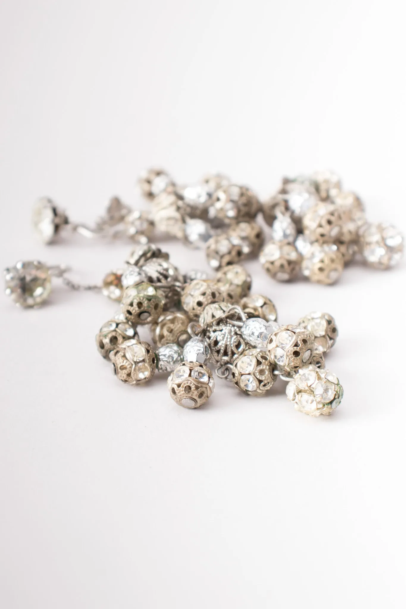 Filigree Bead Chandelier Earrings